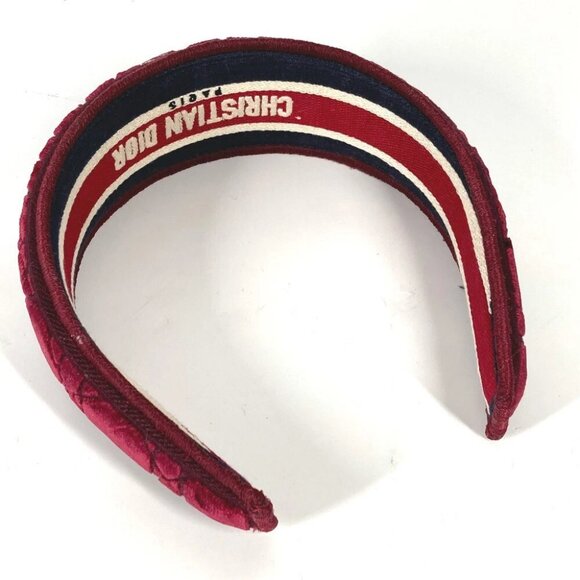 Dior hair accessory Cannage Headband Hairband Velor wine-red - Picture 4 of 9